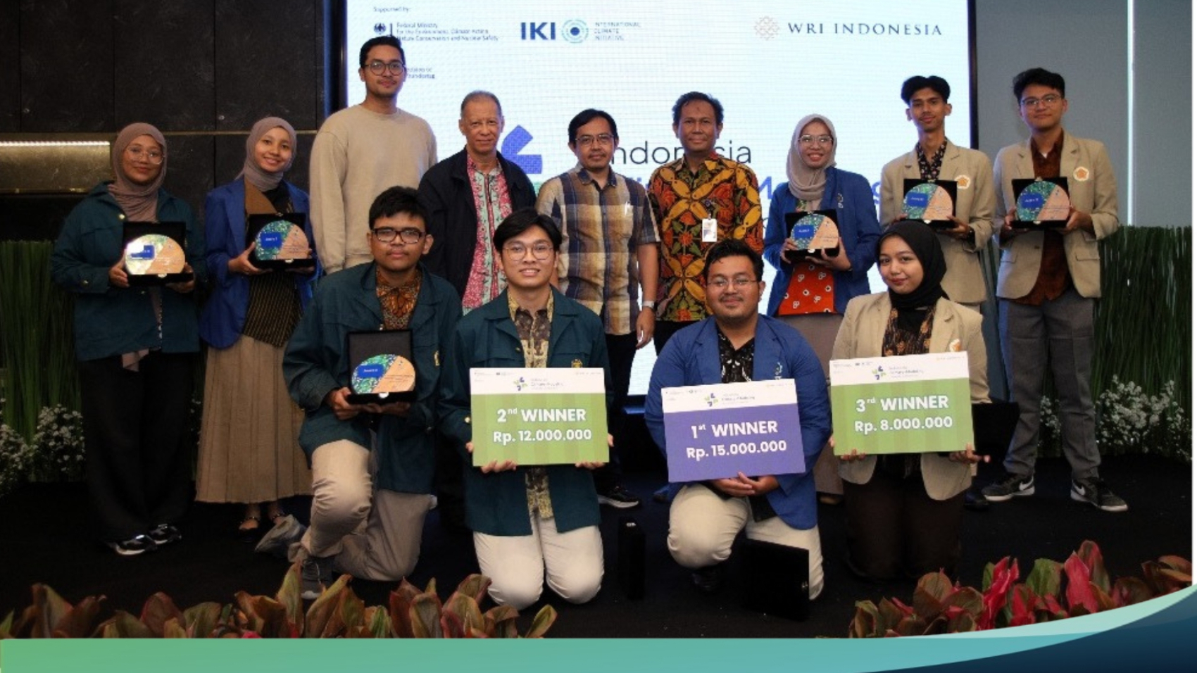 Awarding Day with three winning teams, coming from ITS, ITB, and UGM.